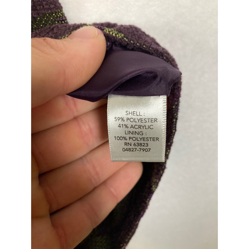 Christopher & Banks‎ Womens Purple Floral Brocade Vest Size L - Picture 9 of 9